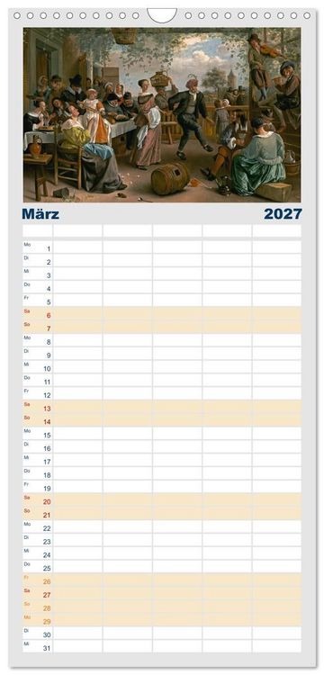 Produktbild: Familienplaner 2027 - Party Time - Das Fest in der Kunst mit 5 Spalten (Wandkalender, 21 x 45 cm) CALVENDO