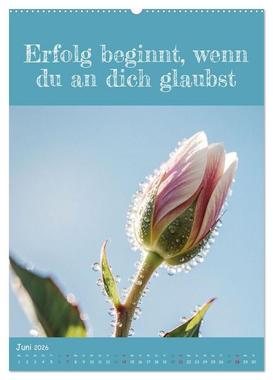 Produktbild: Positiv denken - Kalender f&uuml;r mehr Selbstvertrauen (Wandkalender 2026 DIN A2 hoch), CALVENDO Monatskalender