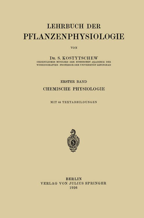 Produktbild: Lehrbuch der Pflanzenphysiologie