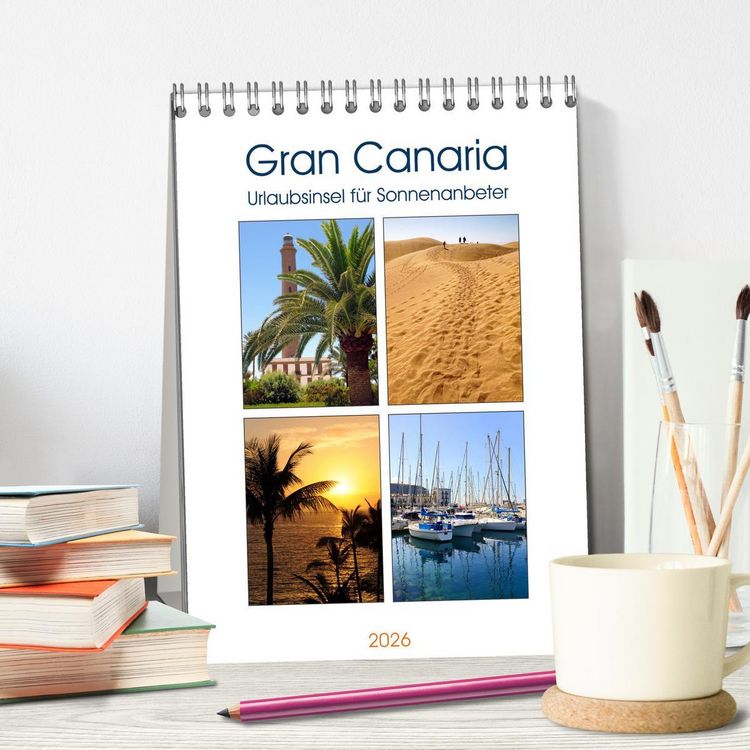 Produktbild: Gran Canaria - Urlaubsinsel f&uuml;r Sonnenanbeter (Tischkalender 2026 DIN A5 hoch), CALVENDO Monatskalender