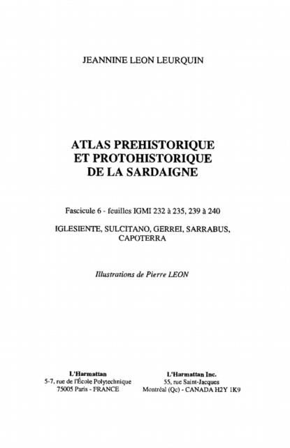Produktbild: Atlas Prehistorique Et Protohistorique De La Sardaigne