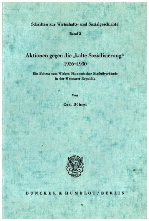 Produktbild: Aktionen gegen die kalte "Sozialisierung" 1926 - 1930.