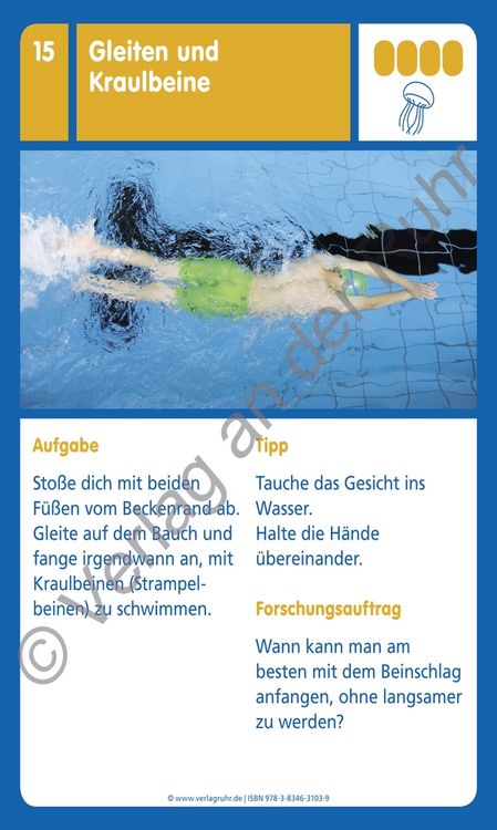 Produktbild: Die Freiarbeits- und &Uuml;bungs-Kartei f&uuml;r den Schwimmunterricht