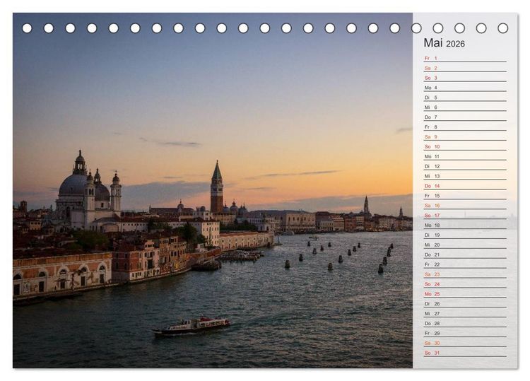 Produktbild: Wundervolles Venedig (Tischkalender 2026 DIN A5 quer), CALVENDO Monatskalender