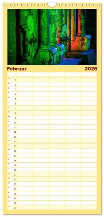 Produktbild: Familienplaner 2026 - Ruhrpott Akzente mit 5 Spalten (Wandkalender, 21 x 45 cm) CALVENDO