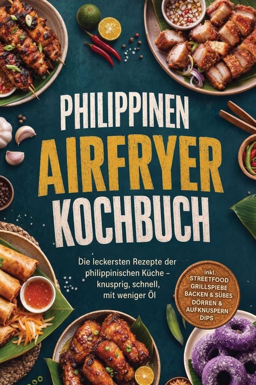 Produktbild: Philippinen Airfryer Kochbuch: Die leckersten Rezepte der philippinischen K&uuml;che - knusprig, schnell, mit weniger &Ouml;l - inkl. Streetfood, Grillspie&szlig;e, B