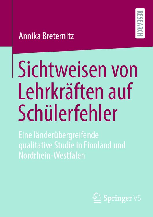 Produktbild: Sichtweisen von Lehrkr&auml;ften auf Sch&uuml;lerfehler