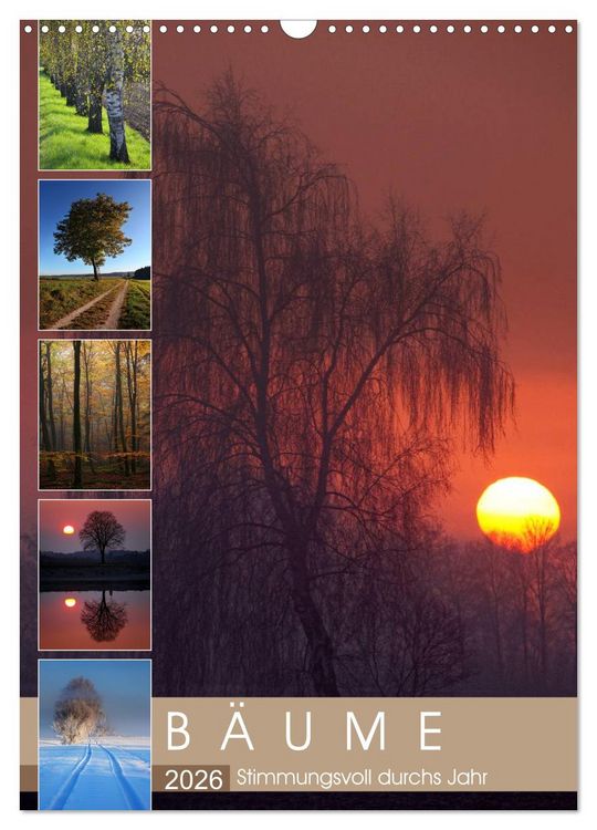 Produktbild: B&auml;ume - Stimmungsvoll durchs Jahr (Wandkalender 2026 DIN A3 hoch), CALVENDO Monatskalender