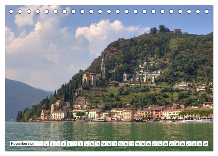 Produktbild: Tessin, Impressionen aus der Italienischen Schweiz (Tischkalender 2026 DIN A5 quer), CALVENDO Monatskalender