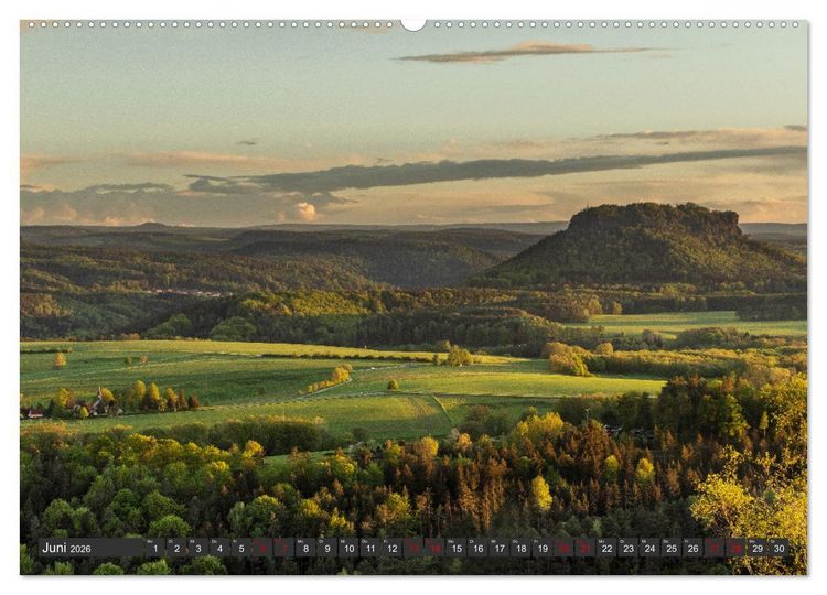 Produktbild: Die S&auml;chsische Schweiz / Faszination Sandsteingebirge (hochwertiger Premium Wandkalender 2026 DIN A2 quer), Kunstdruck in Hochglanz
