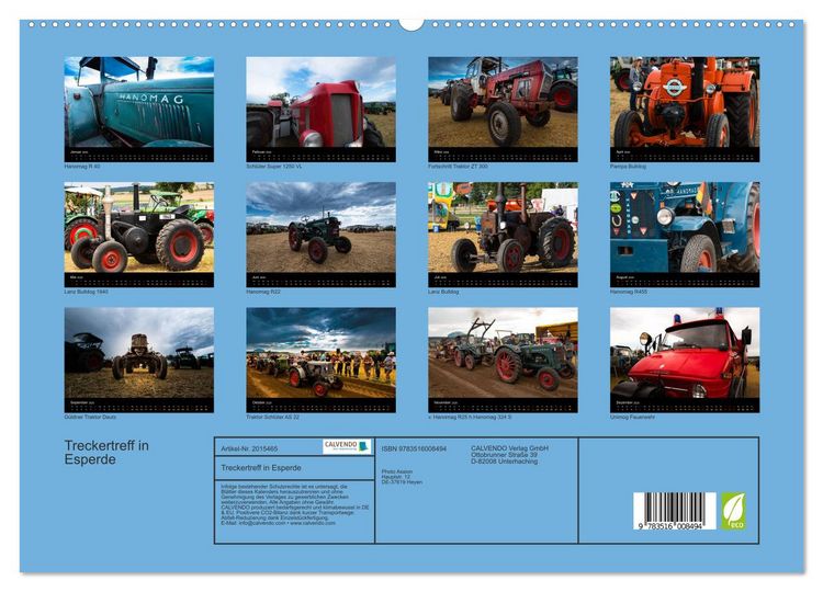 Produktbild: Treckertreff in Esperde (hochwertiger Premium Wandkalender 2026 DIN A2 quer), Kunstdruck in Hochglanz