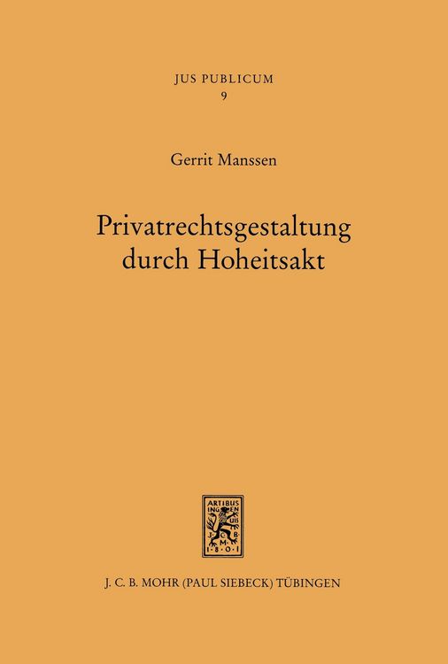 Produktbild: Privatrechtsgestaltung durch Hoheitsakt