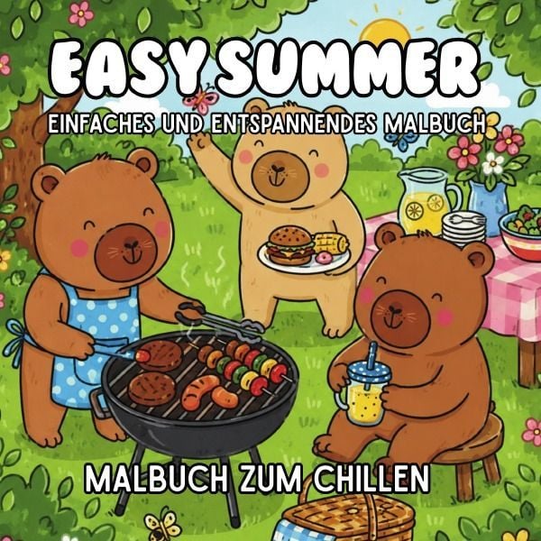 Produktbild: Cozy Malb&uuml;cher / Easy Summer Malbuch f&uuml;r Kinder Malbuch f&uuml;r Erwachsene Cozy Comfy Cute