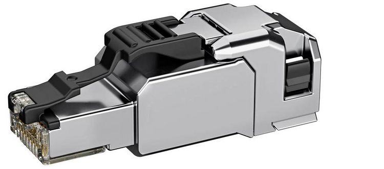 Produktbild: Teleg&auml;rtner 100039916 feldkonfektionierbarer RJ45-Steckverbinder MFP8-SL T568 B Cat.6A, AWG24/1-AWG22/1, AWG27/7-AWG22/7 100039916 Stecker Silber