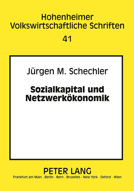 Produktbild: Sozialkapital und Netzwerk&ouml;konomik