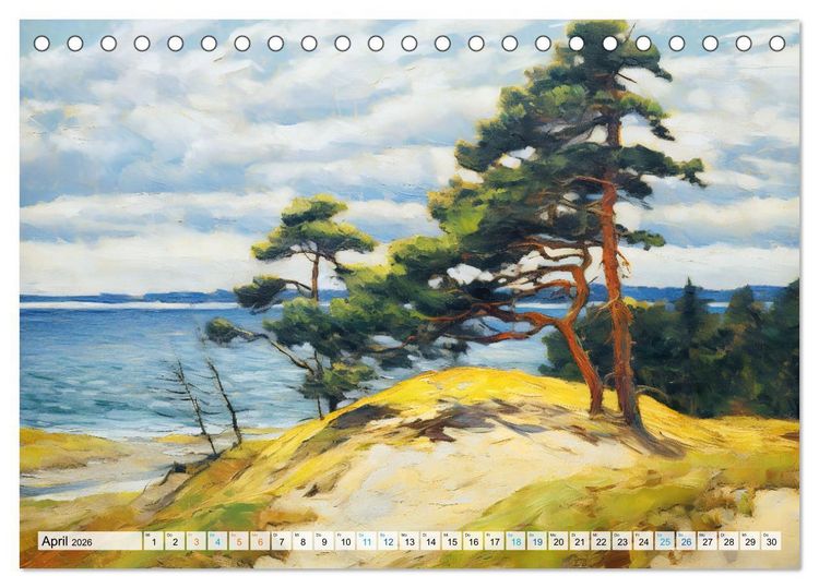 Produktbild: Ostsee-Gefl&uuml;ster - Entspannung am Meer (Tischkalender 2026 DIN A5 quer), CALVENDO Monatskalender
