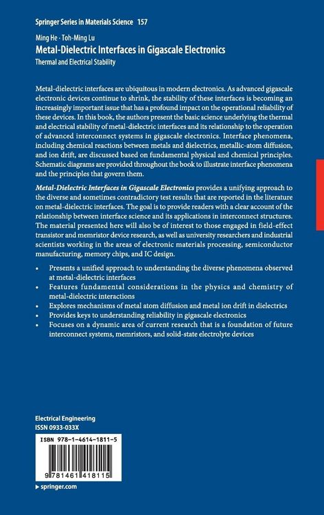 Produktbild: Metal-Dielectric Interfaces in Gigascale Electronics