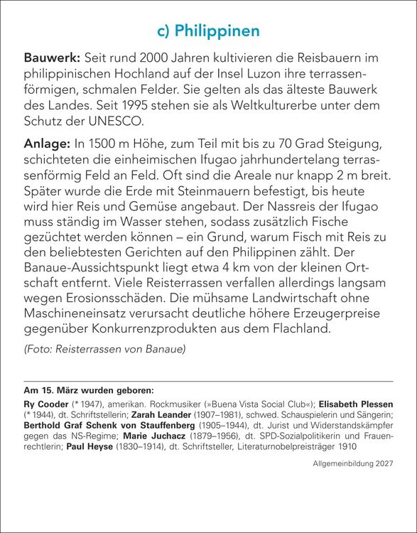 Produktbild: Allgemeinbildung Tagesabrei&szlig;kalender 2027 - Das t&auml;gliche Wissens-Quiz