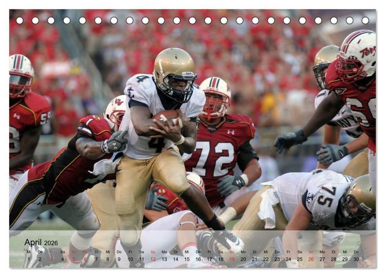 Produktbild: Sport. American Football (Tischkalender 2026 DIN A5 quer), CALVENDO Monatskalender