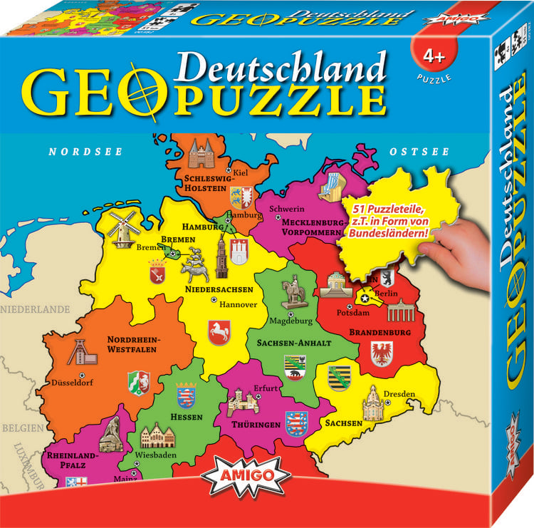 Produktbild: Geo Puzzle - Deutschland. 51 Teile