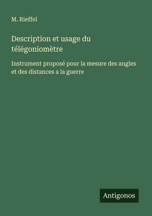 Produktbild: Description et usage du t&eacute;l&eacute;goniom&egrave;tre