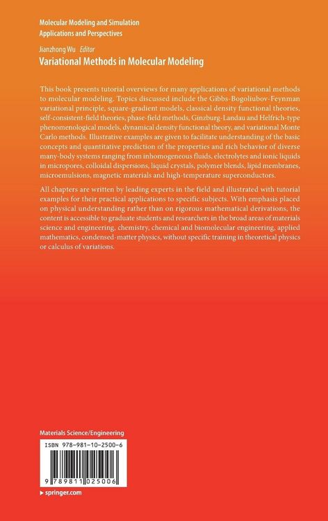 Produktbild: Variational Methods in Molecular Modeling