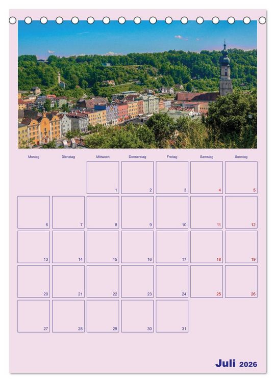 Produktbild: Wundersch&ouml;ne St&auml;dtchen (Tischkalender 2026 DIN A5 hoch), CALVENDO Monatskalender