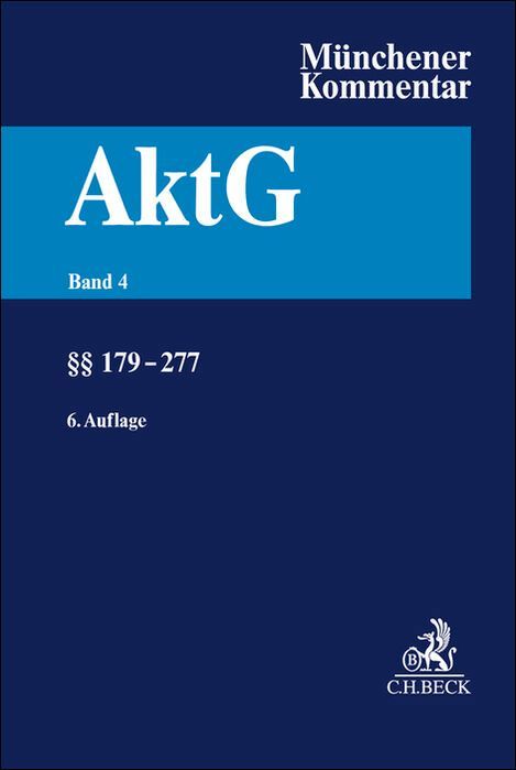 Produktbild: M&uuml;nchener Kommentar zum Aktiengesetz Bd. 4: &sect;&sect; 179-277