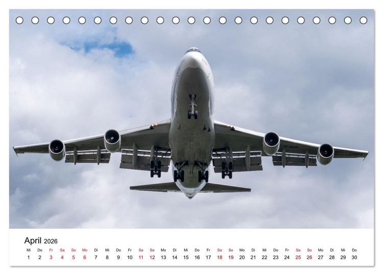 Produktbild: Boeing 747 Kalender (Tischkalender 2026 DIN A5 quer), CALVENDO Monatskalender