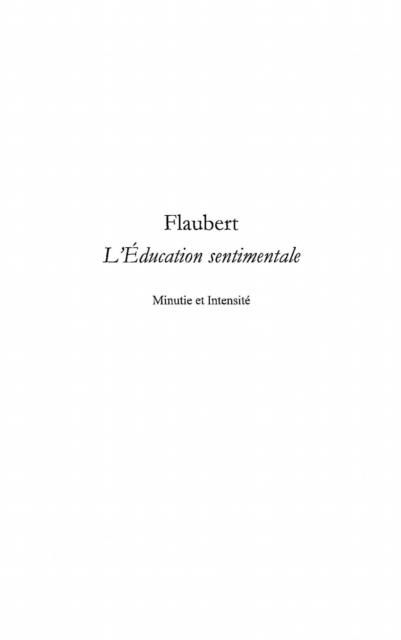 Produktbild: Flaubert l'education sentimentale - minu