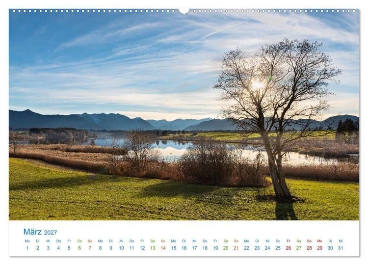 Produktbild: Im blauen Land am Alpenrand (Wandkalender 2027 DIN A2 quer), CALVENDO Monatskalender