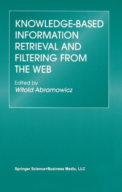Produktbild: Knowledge-Based Information Retrieval and Filtering from the Web