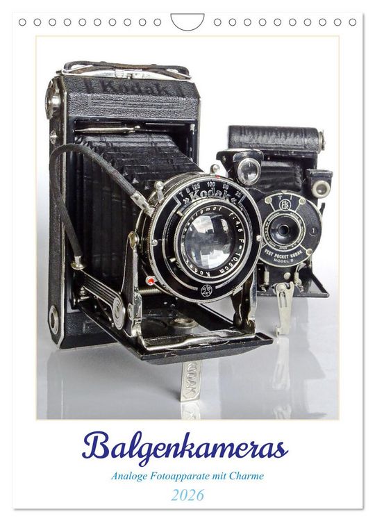 Produktbild: Balgenkameras - Analoge Fotoapparate mit Charme (Wandkalender 2026 DIN A4 hoch), CALVENDO Monatskalender