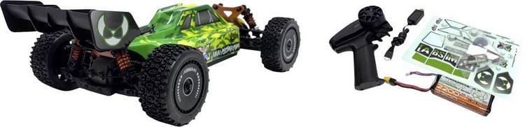 Produktbild: Absima 1:12 EP Buggy \"Neon Furry\" 4WD BL RTR Green Brushless 1:12 RC Modellauto Elektro Buggy Allradantrieb (4WD) RtR 2,4GHz Inkl