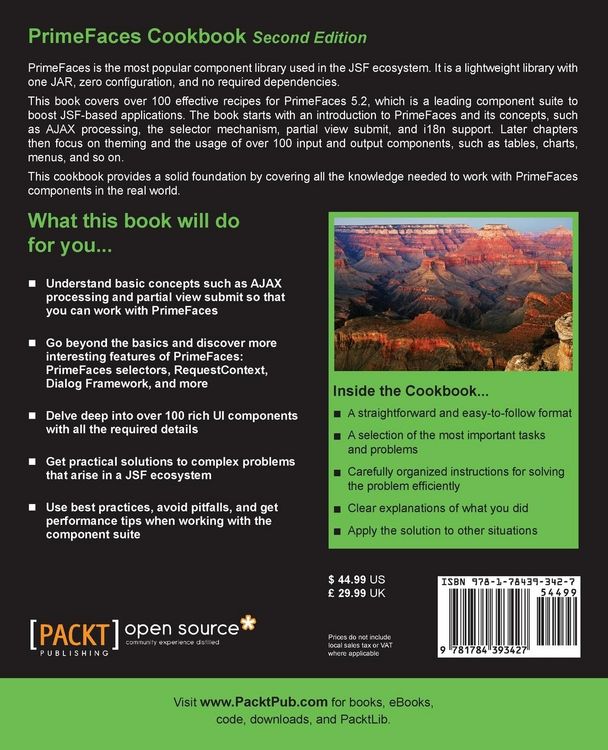 Produktbild: PrimeFaces Cookbook - Second Edition