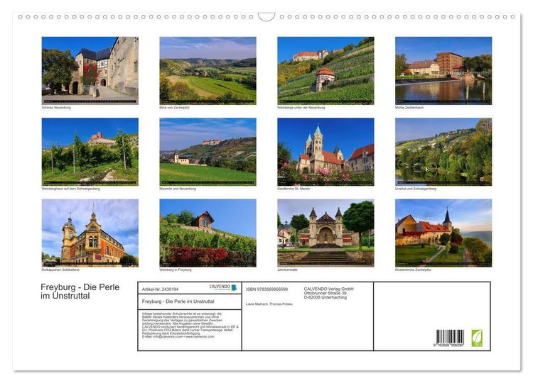 Produktbild: Freyburg - Die Perle im Unstruttal (Wandkalender 2027 DIN A2 quer), CALVENDO Monatskalender