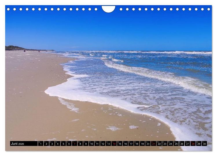 Produktbild: Langeoog - Sch&ouml;nste Insel Ostfrieslands (Wandkalender 2026 DIN A4 quer), CALVENDO Monatskalender