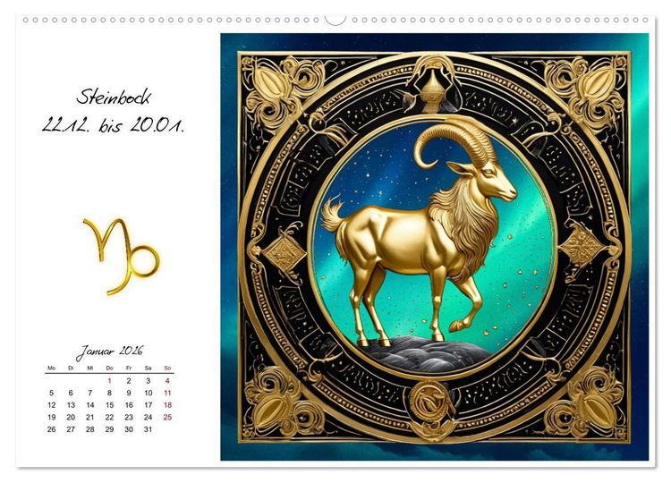 Produktbild: Ein Jahr in Gold (hochwertiger Premium Wandkalender 2026 DIN A2 quer), Kunstdruck in Hochglanz