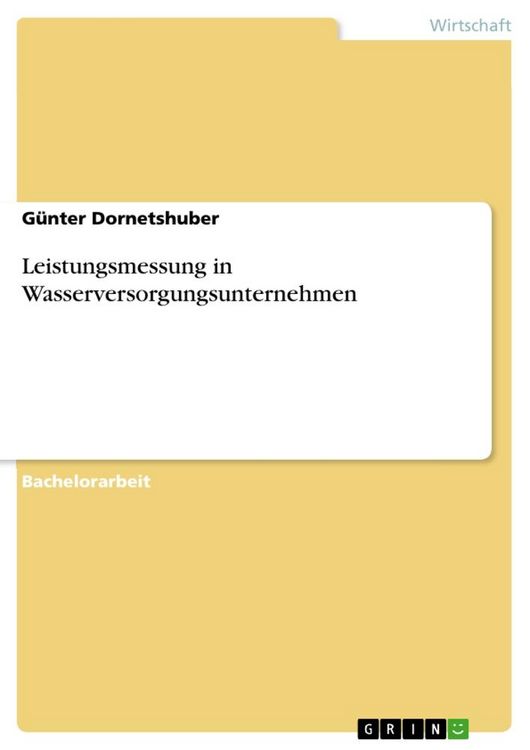Produktbild: Leistungsmessung in Wasserversorgungsunternehmen