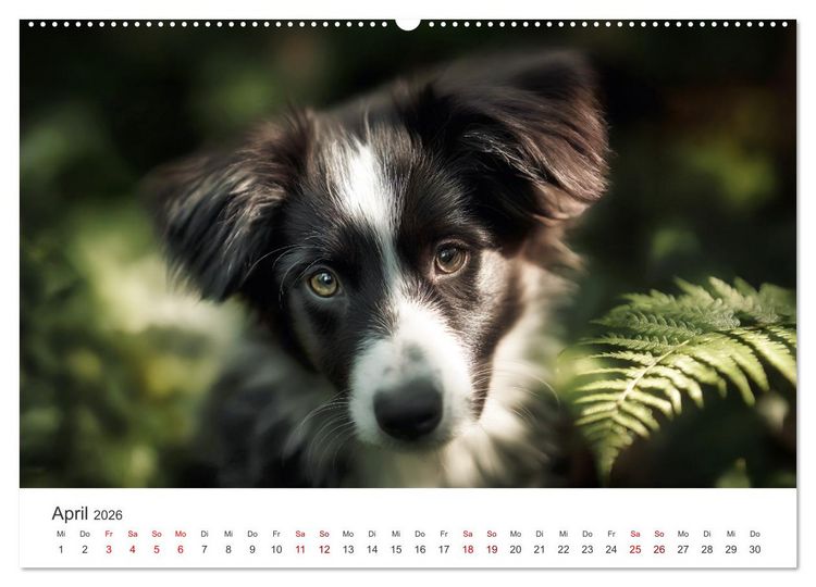 Produktbild: Sch&ouml;n, schlau, schnell! - Der Border Collie - Kalender (Wandkalender 2026 DIN A2 quer), CALVENDO Monatskalender