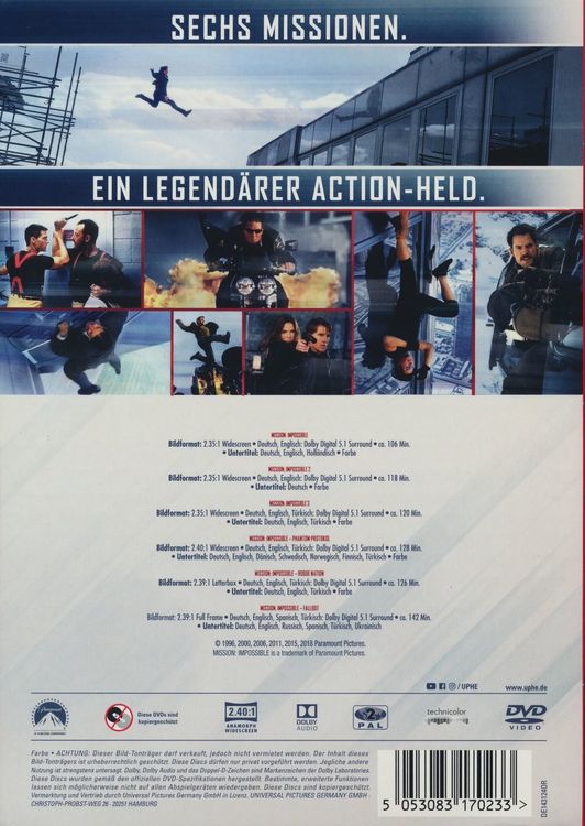 Produktbild: Mission: Impossible - 6-Movie Collection [6 DVDs]