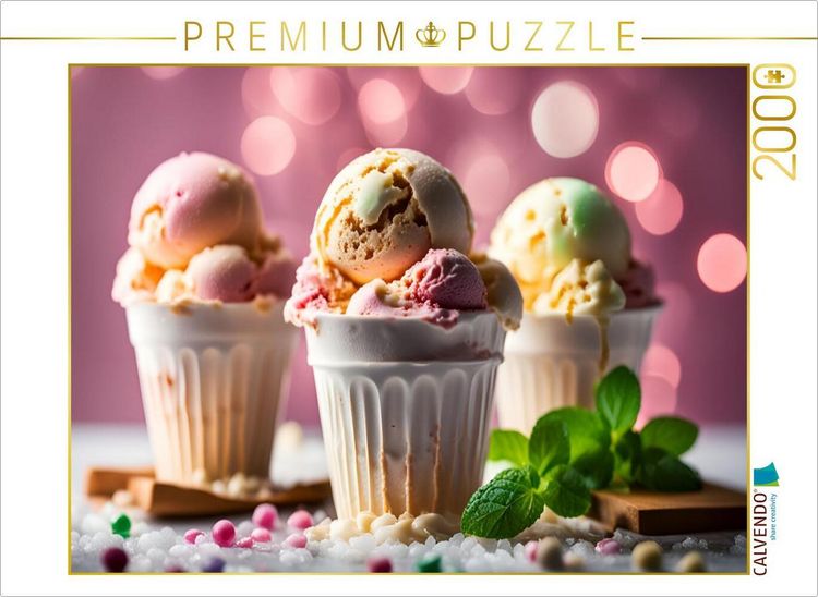 Produktbild: CALVENDO Puzzle Sommersonnentraum Eisbecher | 2000 Teile Lege-Gr&ouml;&szlig;e 90x67cm Foto-Puzzle f&uuml;r gl&uuml;ckliche Stunden