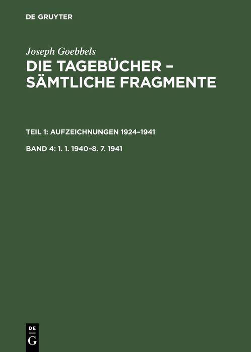 Produktbild: 1. 1. 1940-8. 7. 1941
