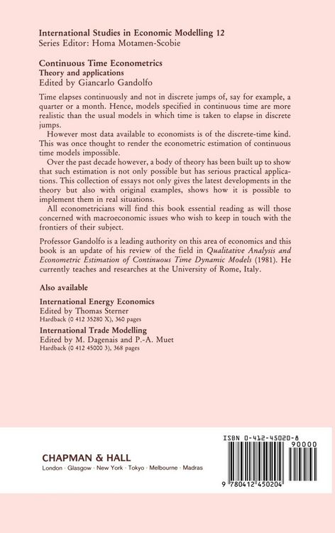 Produktbild: Continuous-Time Econometrics