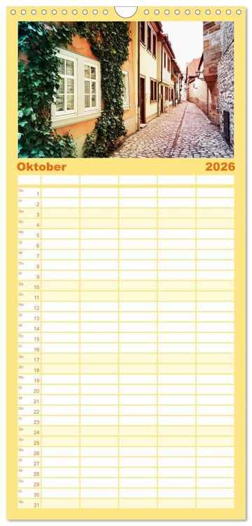 Produktbild: Familienplaner 2026 - Erfurt - So wunderbar mit 5 Spalten (Wandkalender, 21 x 45 cm) CALVENDO