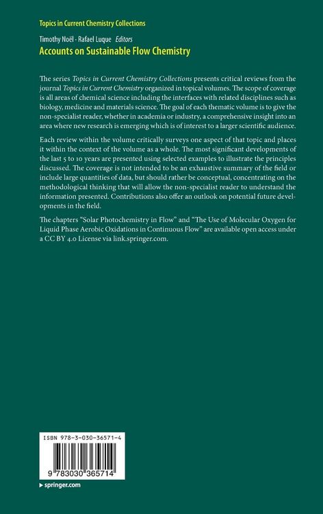 Produktbild: Accounts on Sustainable Flow Chemistry
