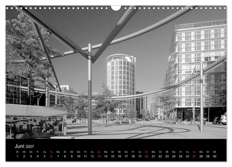 Produktbild: Hamburg monochrome Impressionen (Wandkalender 2027 DIN A3 quer), CALVENDO Monatskalender