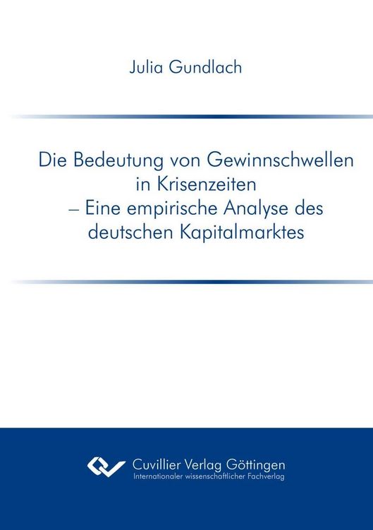 Produktbild: Die Bedeutung von Gewinnschwellen in Krisenzeiten