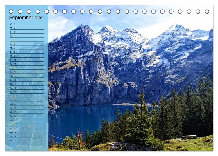 Produktbild: SeenSucht Entdecke Seen in der Schweiz Planer (Tischkalender 2026 DIN A5 quer), CALVENDO Monatskalender