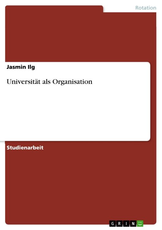Produktbild: Universit&auml;t als Organisation